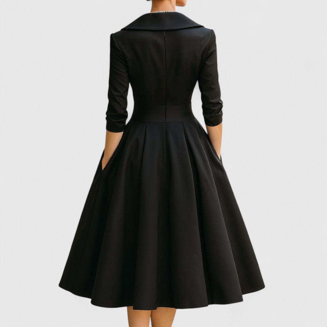 Sophia | Women's Elegant Wrap Midi Evening Dress