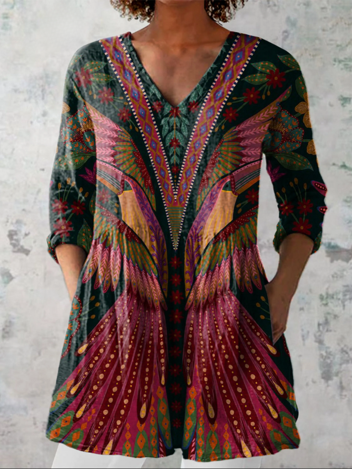 Evelyn | Coastal V-Neck Tunic