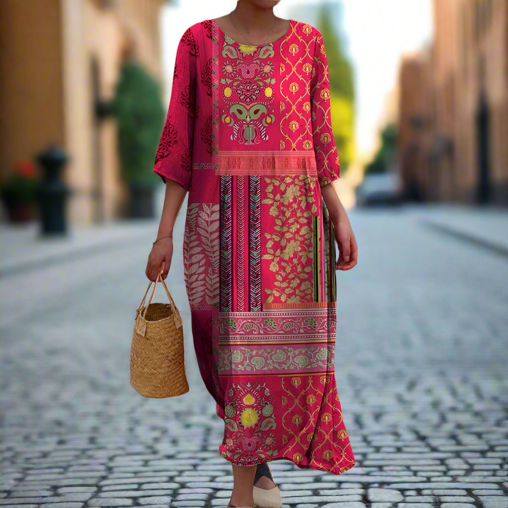 Naila | Women's Printed Relaxed Fit Maxi Dress