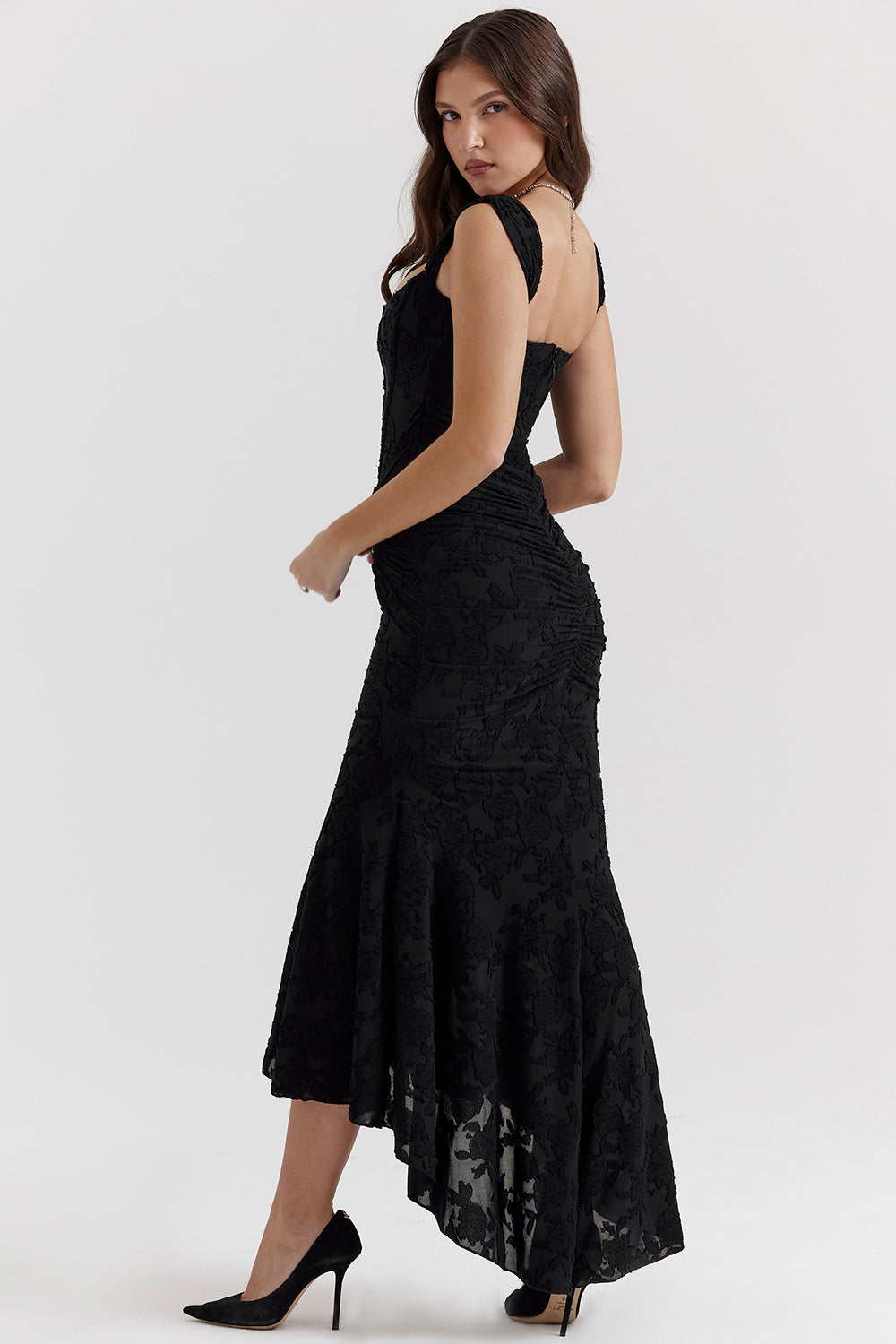 Sarah | Women's Asymmetrical Wedding Guest Maxi Dress