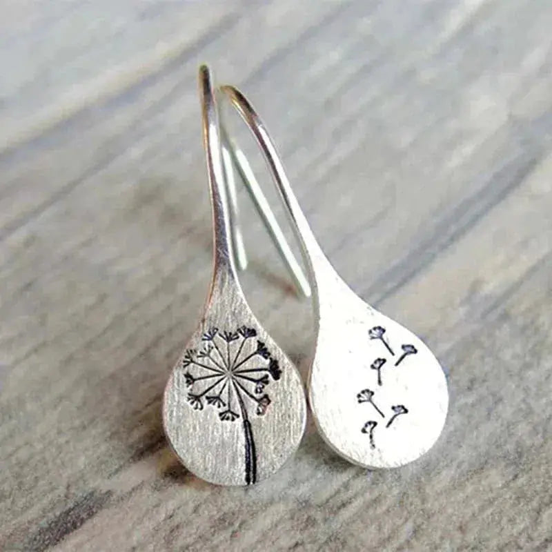 Sterling Silver Dandelion Earrings