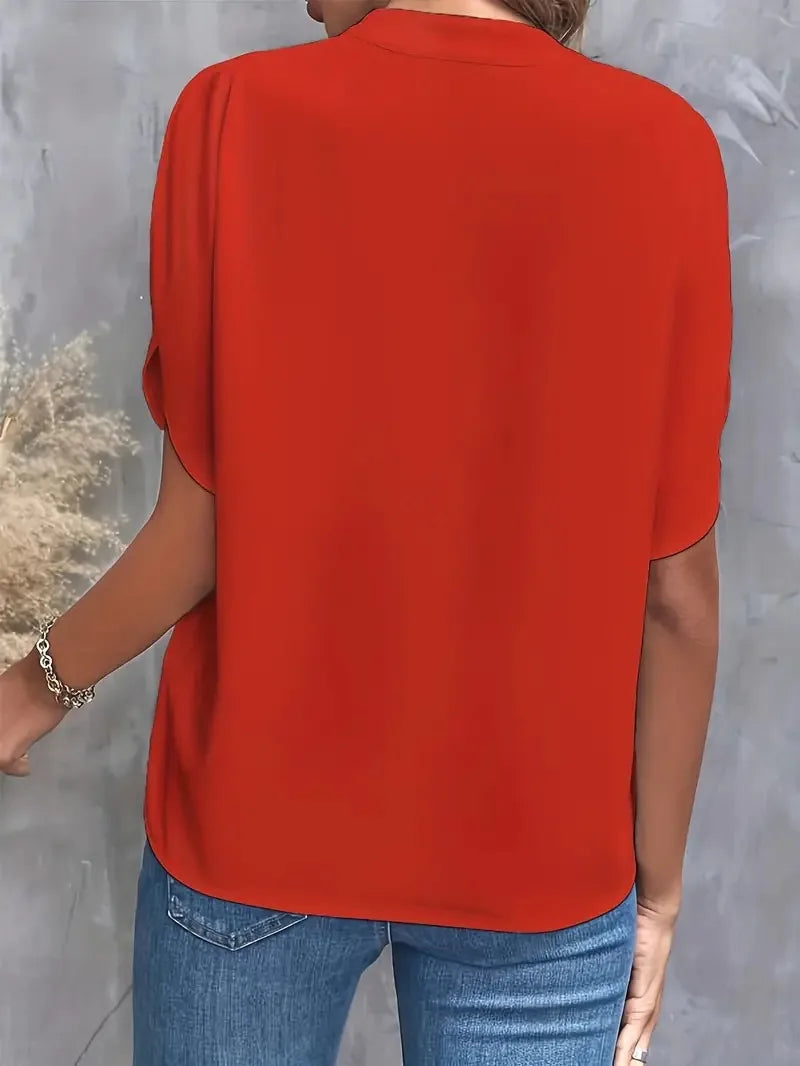 Silke | Women's Elegant Satin Flowing Blouse