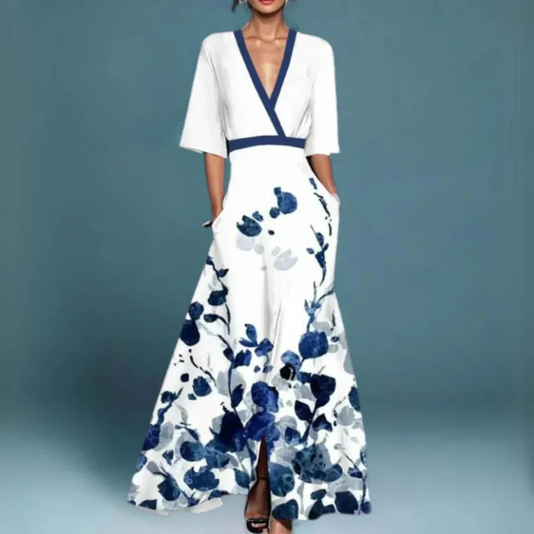 Jill | Women's Floral Wedding Guest Maxi Dress