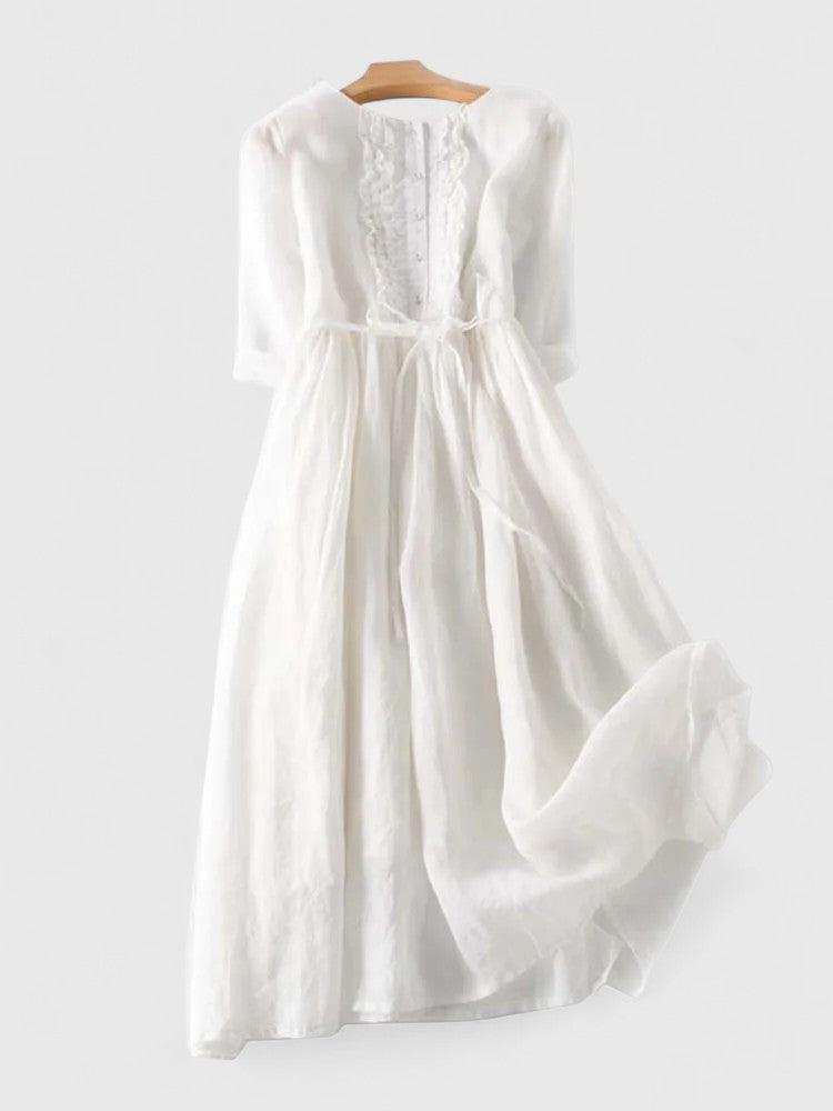 Sienna | Sage Green Linen Dress