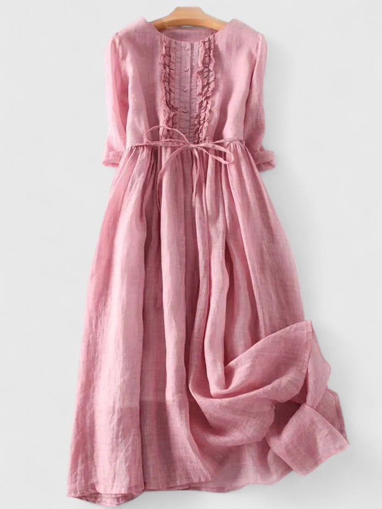 Sienna | Sage Green Linen Dress