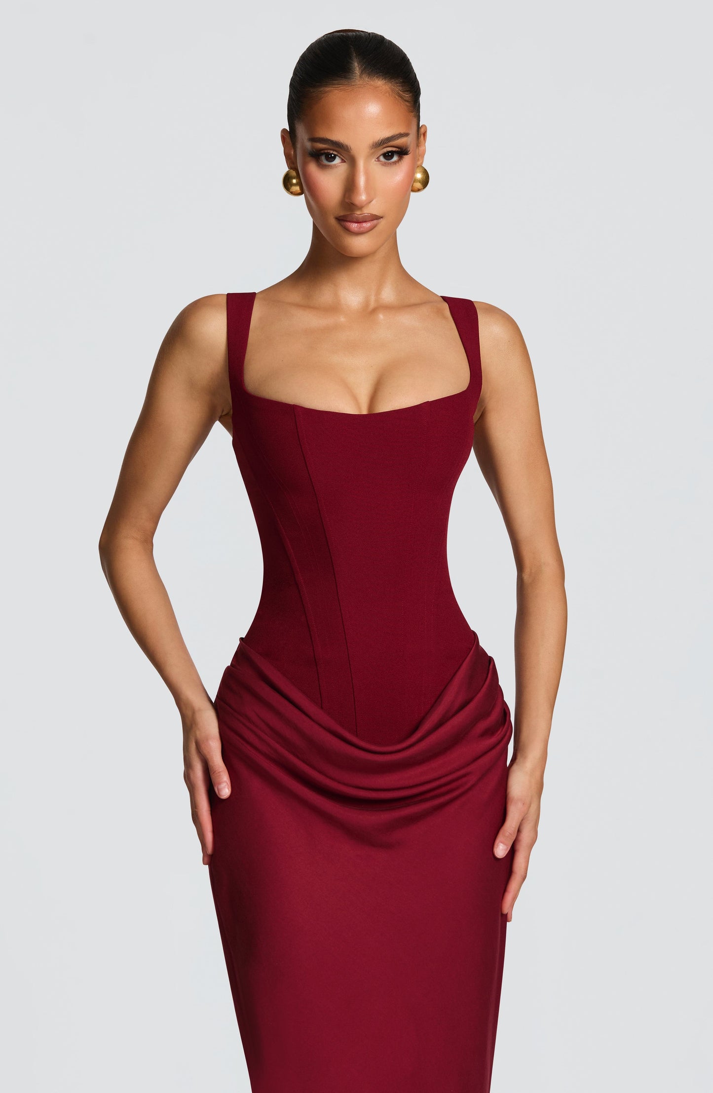 Evelyn | Women's Formal Draped Evening Maxi Dress