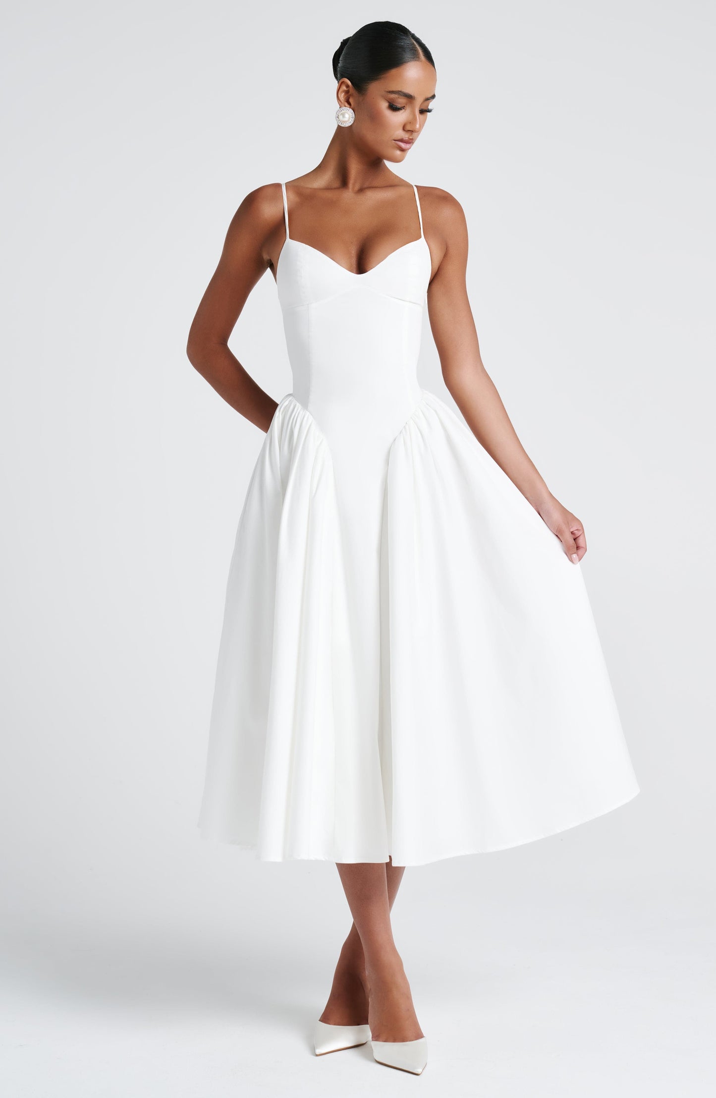 Julia | Women's Sophisticated A-line Summer Midi Dress