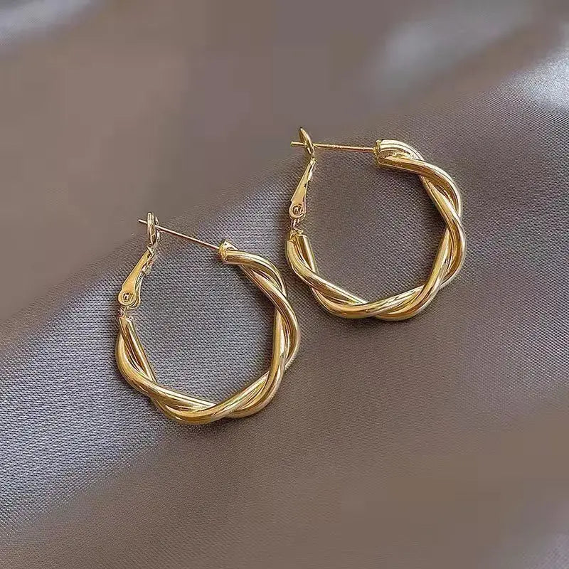 Golden Knotted Earrings