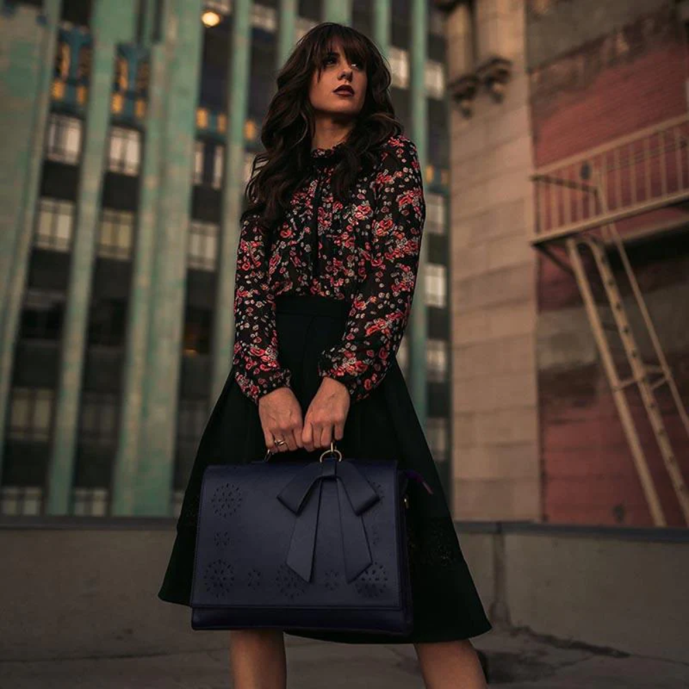 Graceful Bow-Tie Satchel