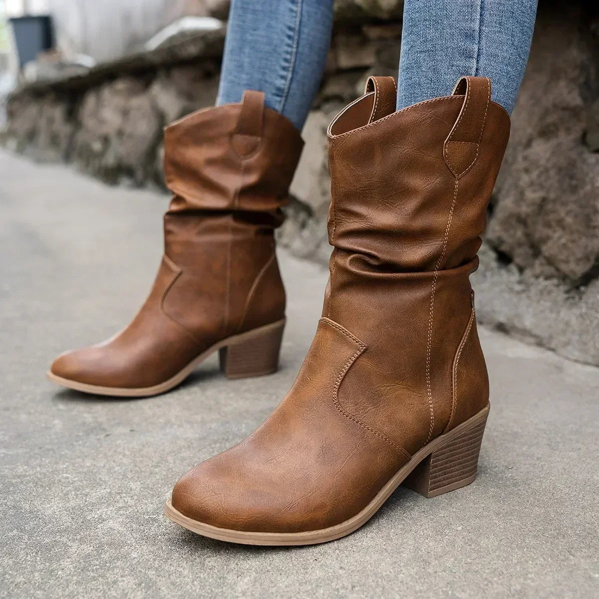 Madison | Women's Mid Calf Western Cowboy Boots