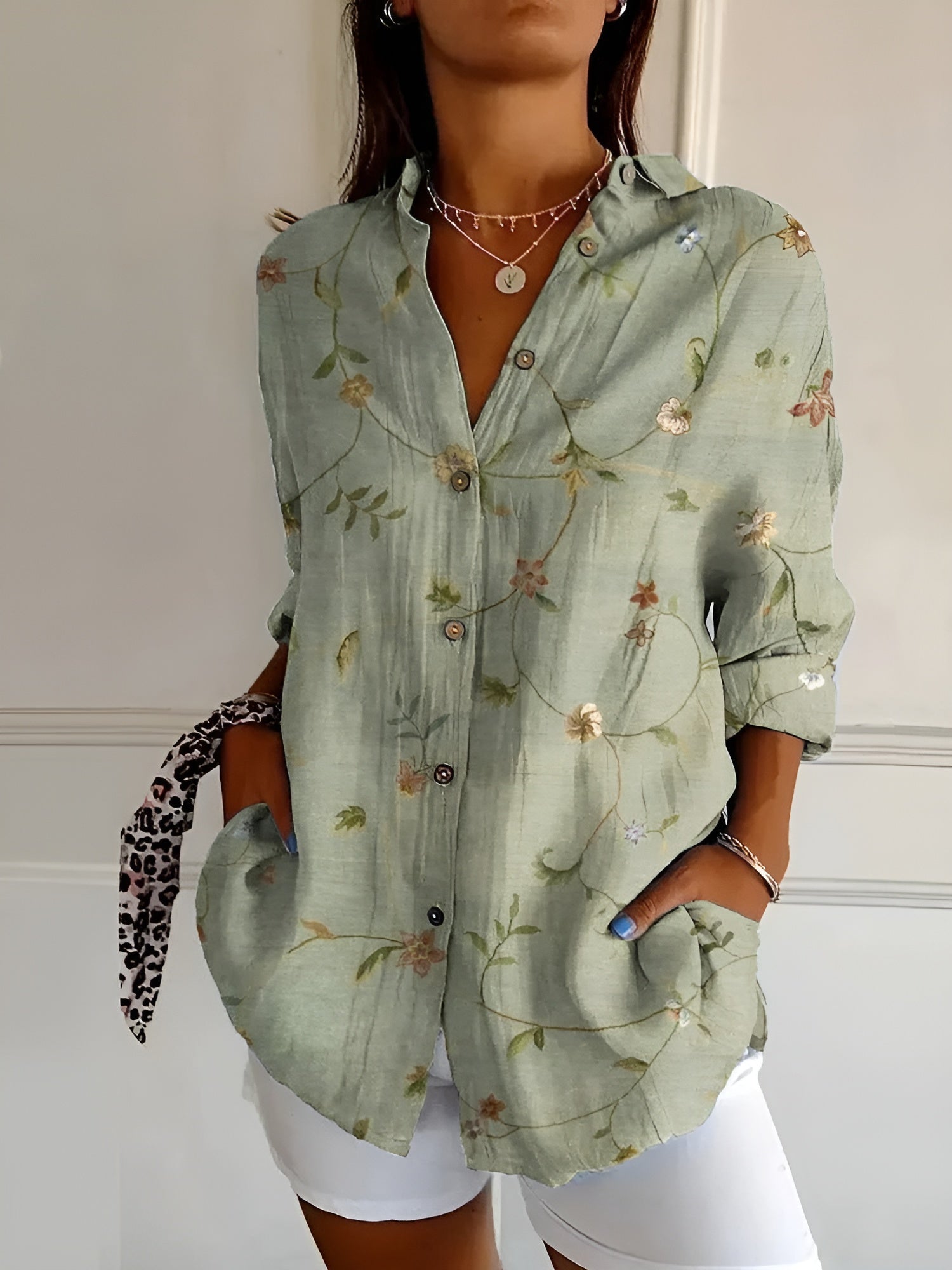 Maia | Light Floral Summer Blouse
