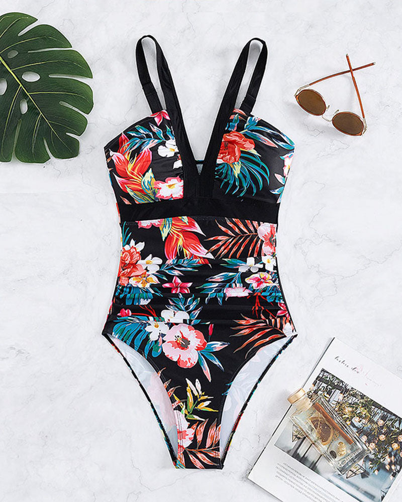 Harlow | Women's Elegant One-Piece Floral Swimsuit