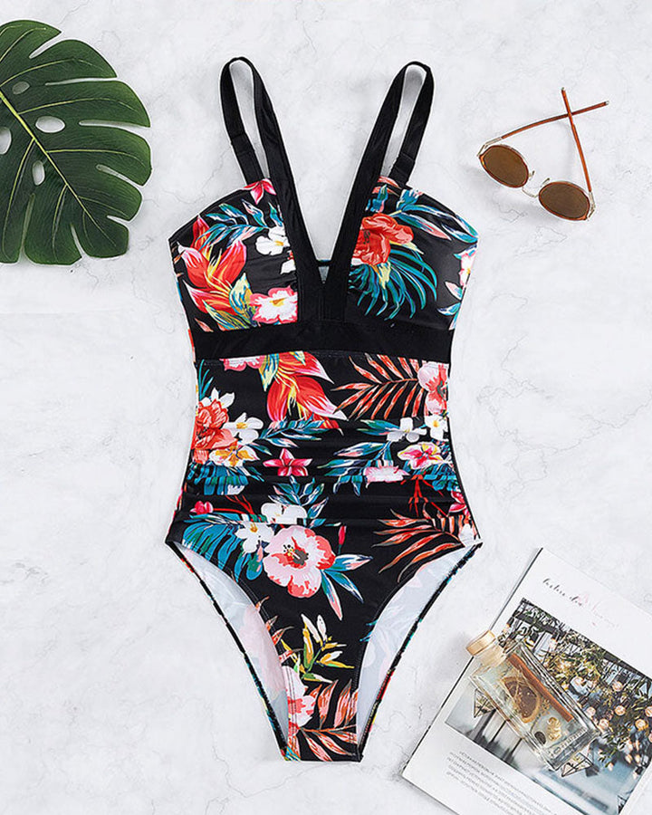 Harlow | Women's Elegant One-Piece Floral Swimsuit