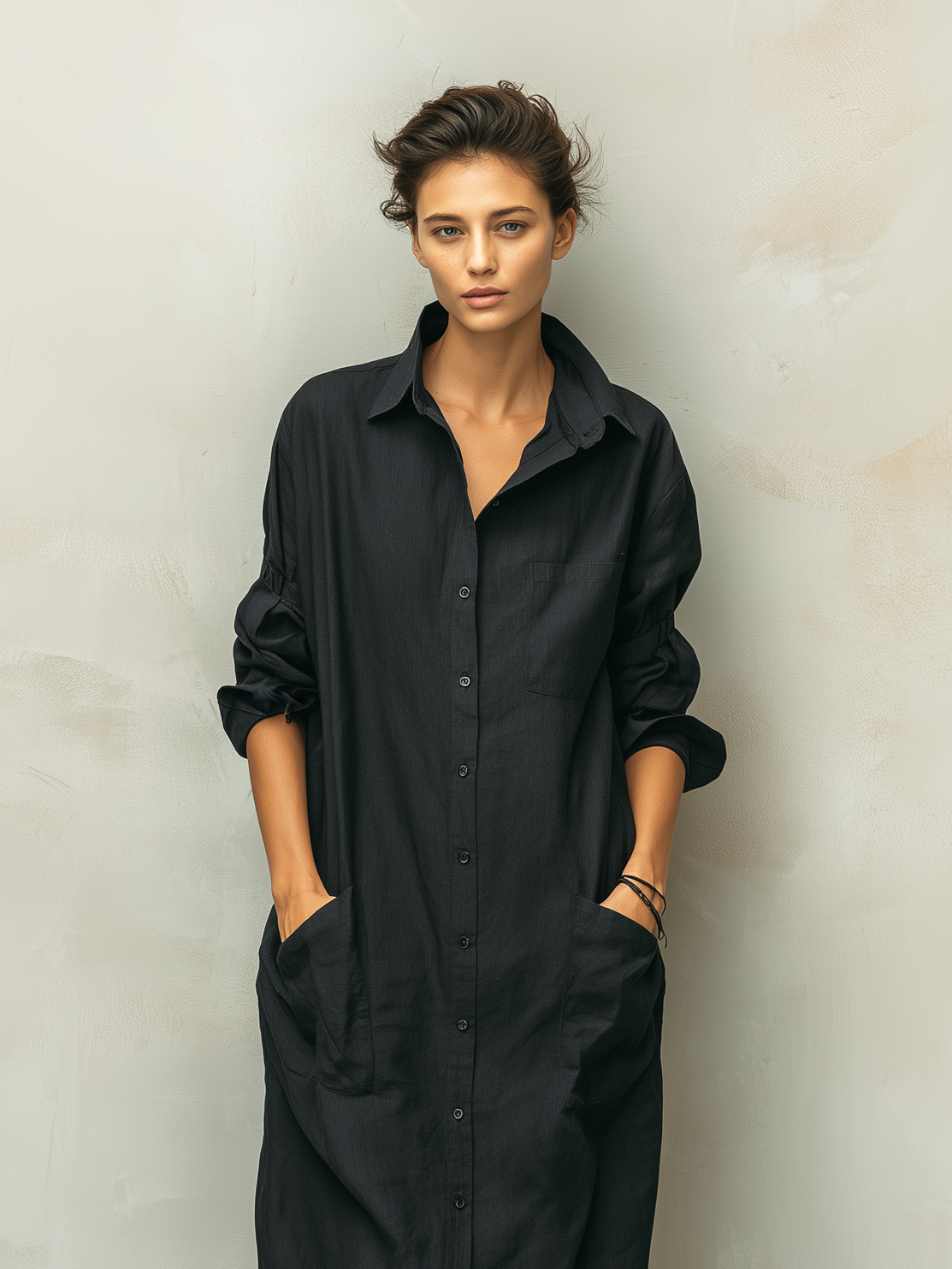 Lillian | Women's Summer Linen Buttoned Dress