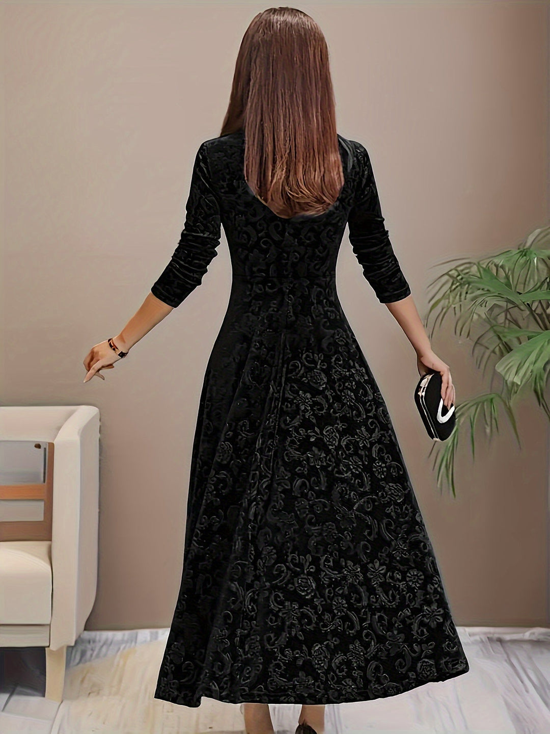 Roos | Women's Evening Floral Midi Dress