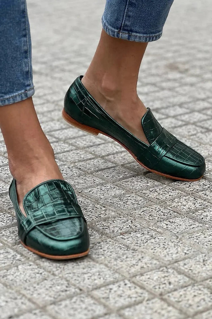Sadie | Women's Orthopedic Croco Loafers
