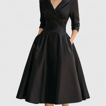 Sophia | Women's Elegant Wrap Midi Evening Dress