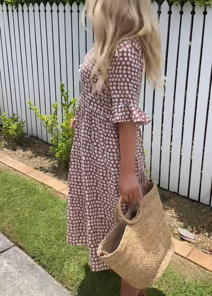 ZORA | ELEGANT SHORT-SLEEVE MIDI DRESS
