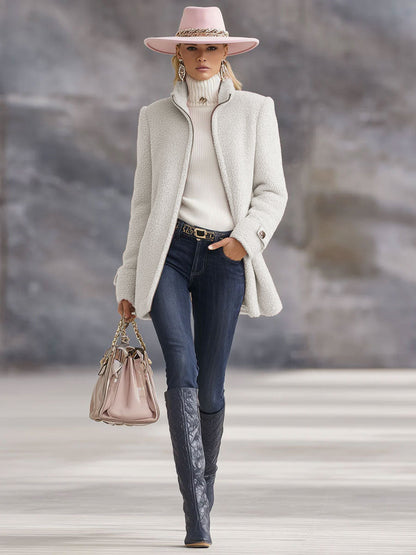 Alia | Women's Casual Fleece Zip Coat Jacket