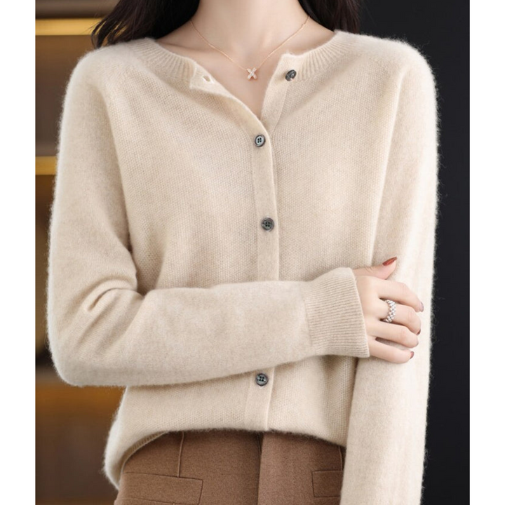 Jazlyn | Women’s Round Neck Relaxed Fit Cardigan