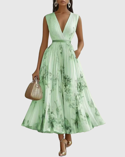 Gemma | Women’s Elegant Pleated A-line Dress