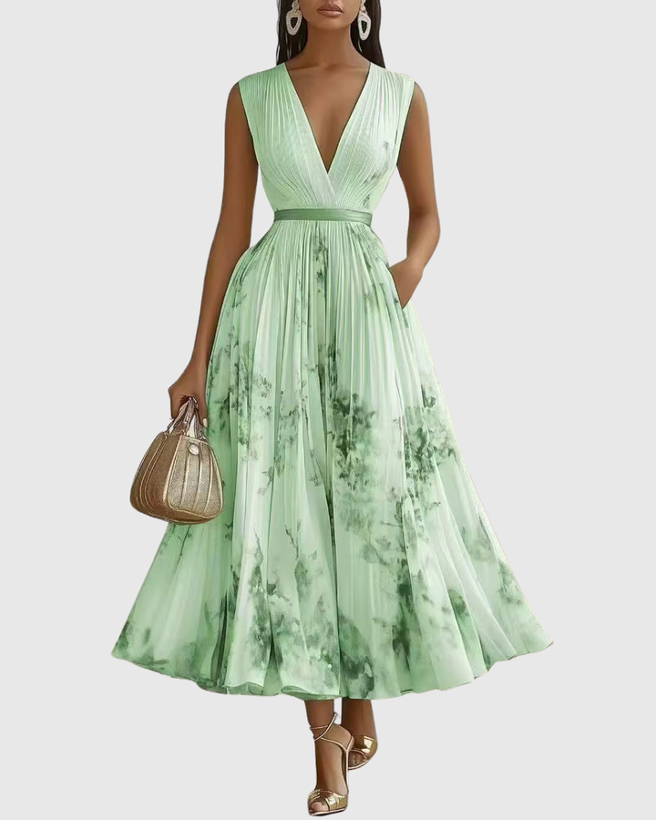 Gemma | Women’s Elegant Pleated A-line Dress