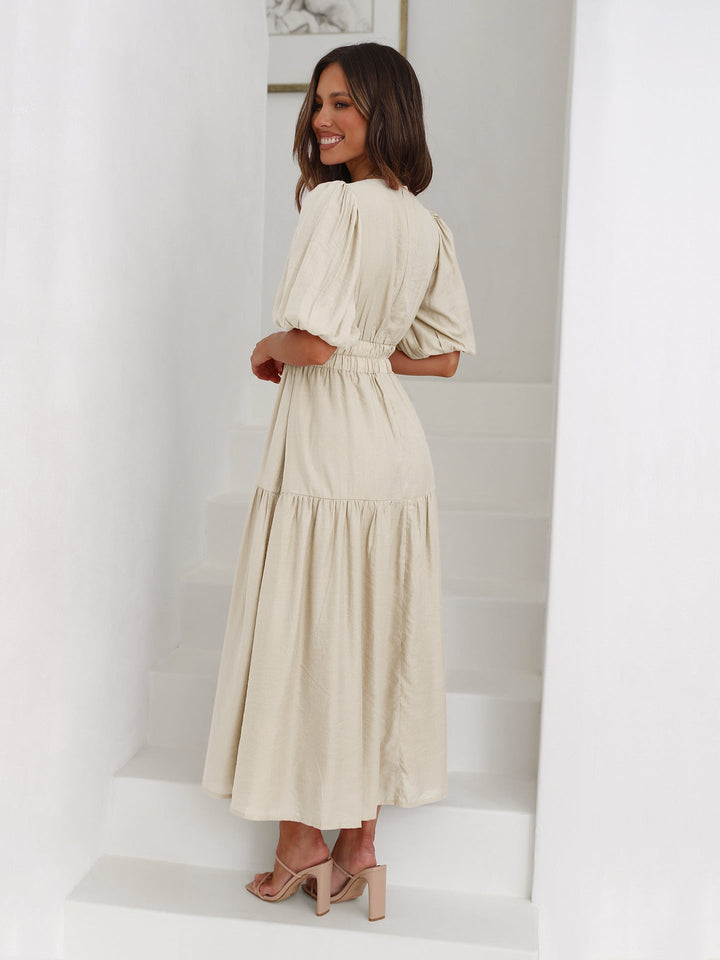 Amelia | Women's Elegant Summer Dress With Puff Sleeves