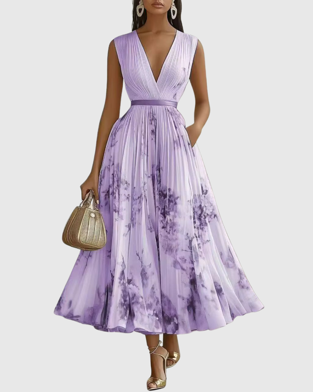 Gemma | Women’s Elegant Pleated A-line Dress