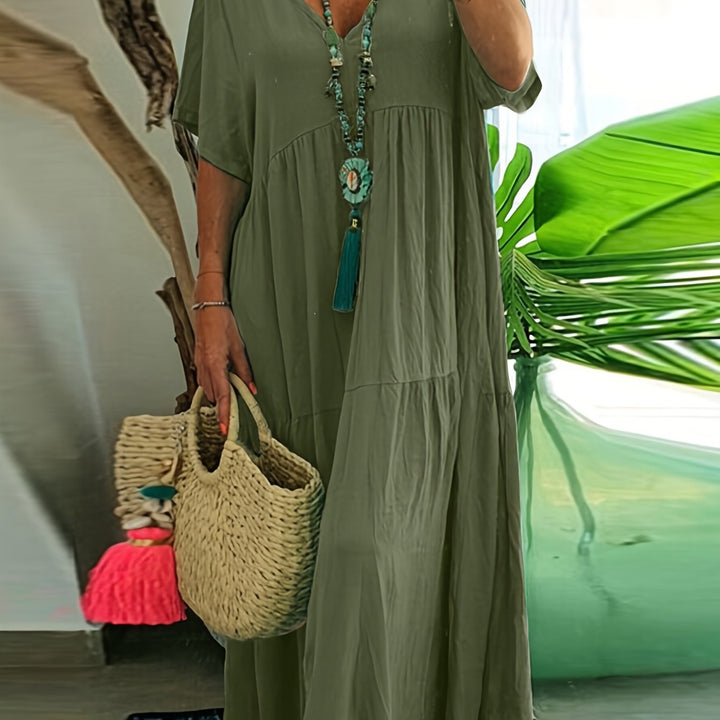 AVA | PLEATED MAXI DRESS