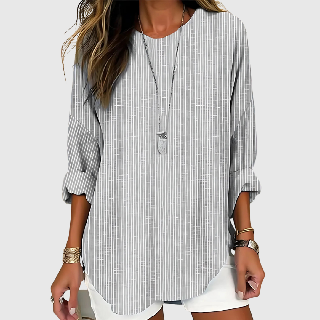 Rhea | Women's Relaxed Fit Striped Summer Blouse