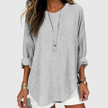 Rhea | Women's Relaxed Fit Striped Summer Blouse