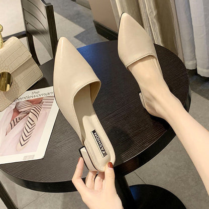 Addison | Women's Pointed Toe Low Heel Slip-on Sandals