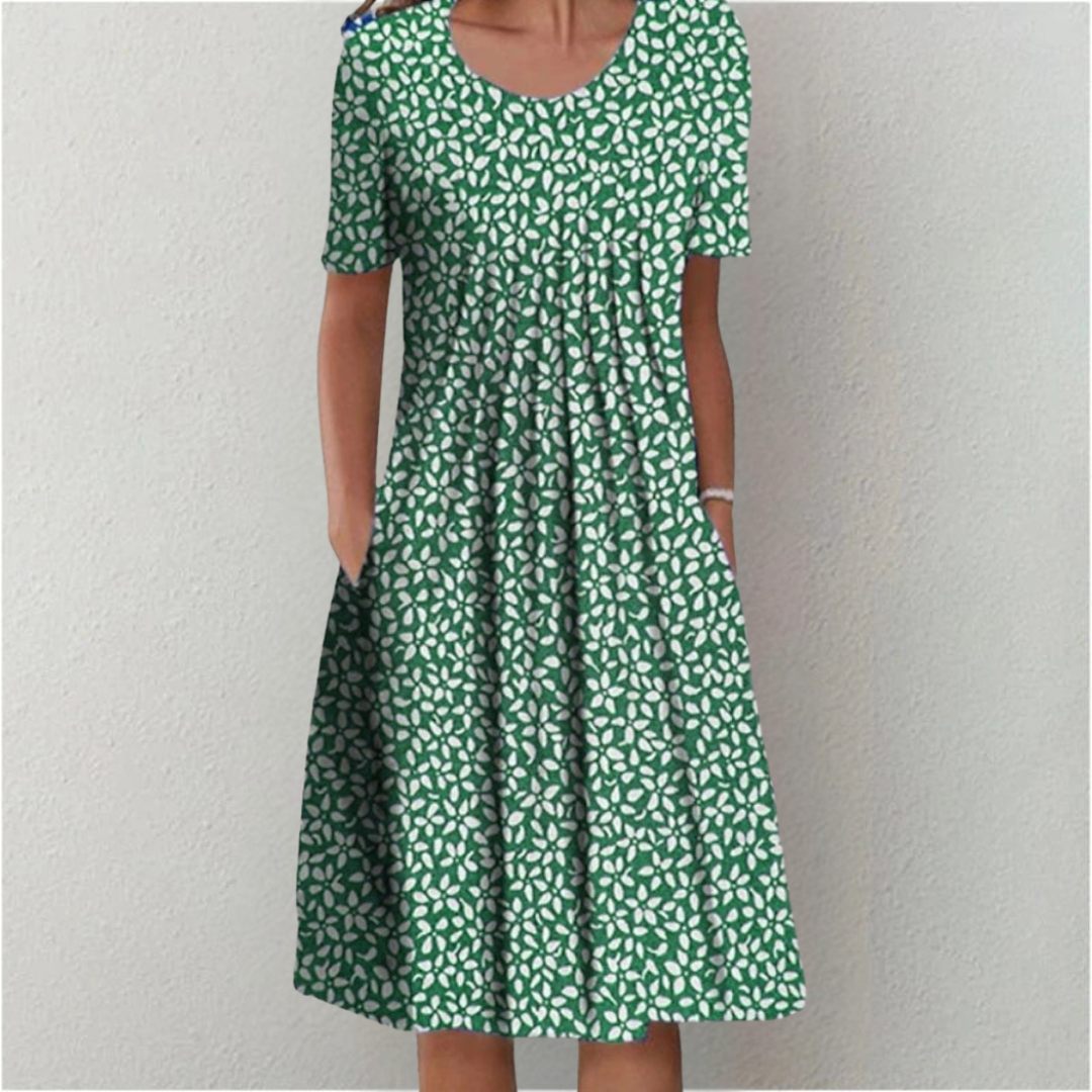 Hailey | Women's Casual Floral Pocket Midi Dress