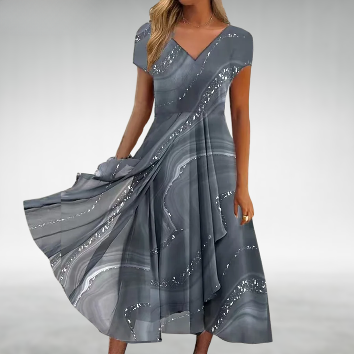 Lina | Women's Comfort V-neck Midi Dress
