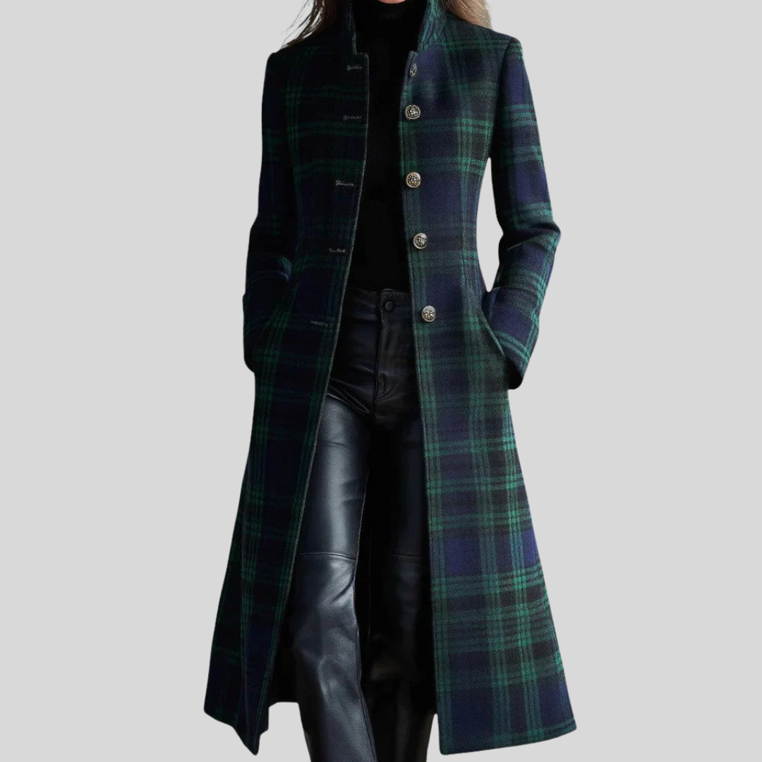 Cassy | Women's Elegant Tailored Checkered Coat