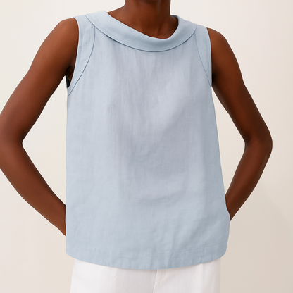 Maria | Women's Mockneck Sleeveless Casual Top