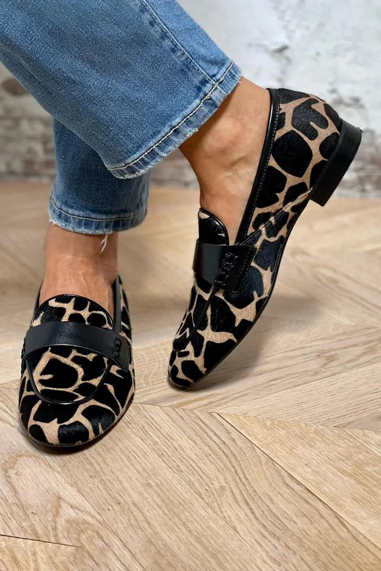 VERA | ANIMAL PRINT LOAFER WITH ELEGANT DETAIL