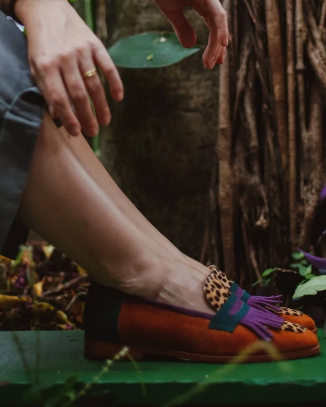 Kendall | Women's Elegant Fringe Printed Loafers