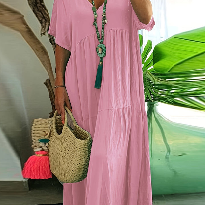 AVA | PLEATED MAXI DRESS