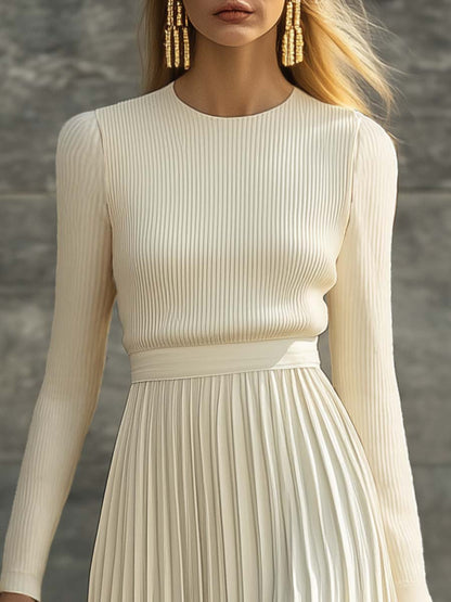 Elise | Women's Pleated Long Sleeve Two Piece Set