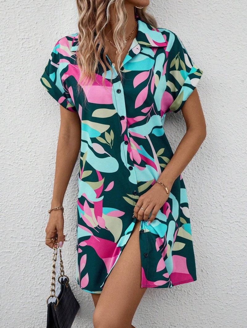 Sienna | Printed Button-Down Dress