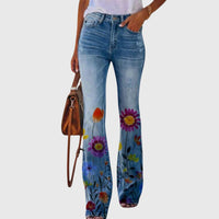 Reagan | Women's Casual Printed Flared Jeans