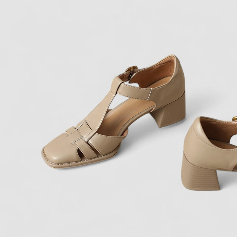 Eliana | Women's Orthopedic T-Strap Block Heels