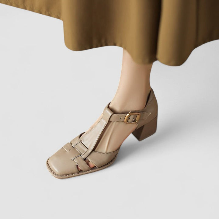 Eliana | Women's Orthopedic T-Strap Block Heels
