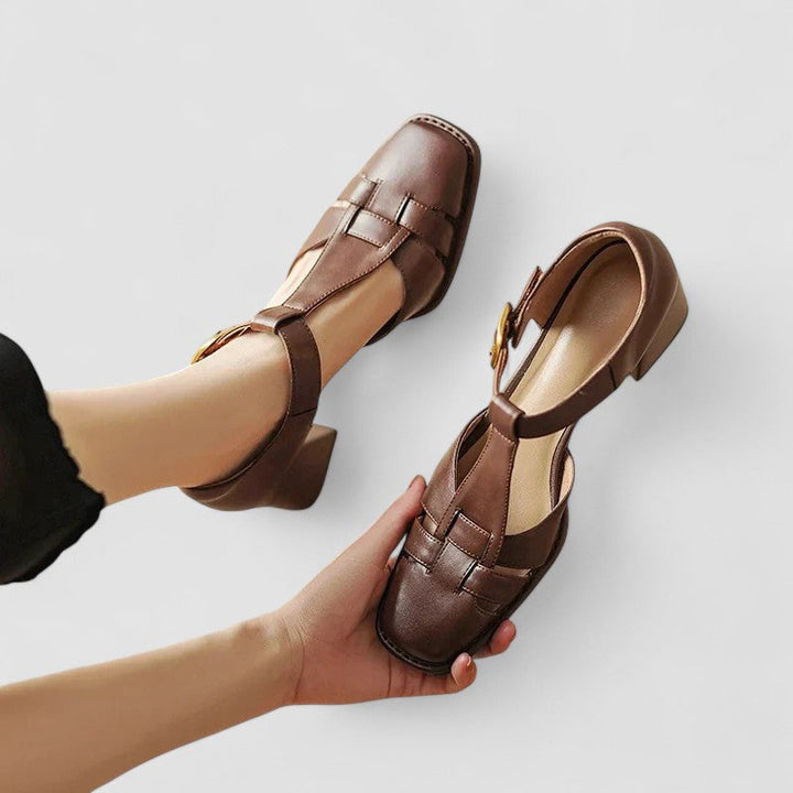 Eliana | Women's Orthopedic T-Strap Block Heels