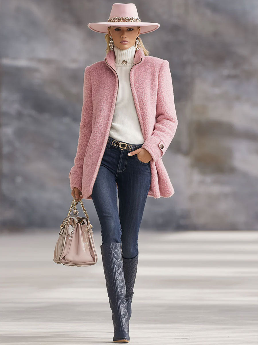 Alia | Women's Casual Fleece Zip Coat Jacket