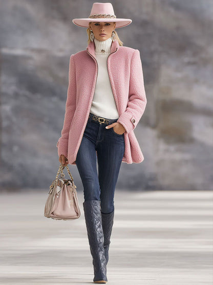 Alia | Women's Casual Fleece Zip Coat Jacket