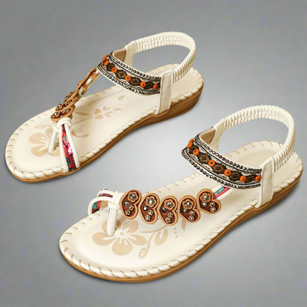 Fynella | Women's Boho Flat Toe Comfort Sandals