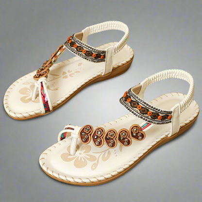 Fynella | Women's Boho Flat Toe Comfort Sandals