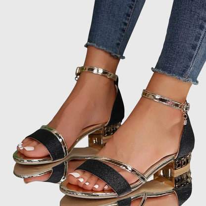 Ainslie | Women's Classic Strappy Low Heeled Sandals